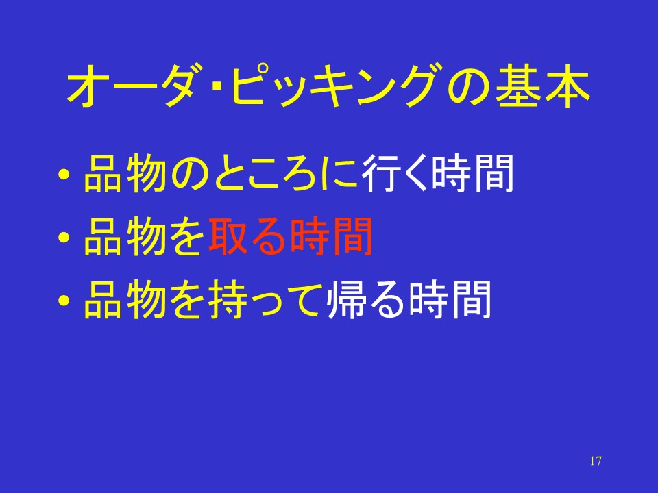 オーダ・ピッキングの基本